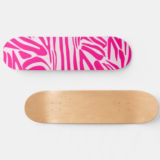 Rosa Zebra Skateboard (Horizontal)