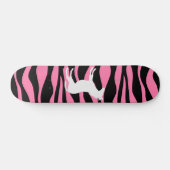 Rosa Zebra-Skateboard Skateboard (Horizontal)