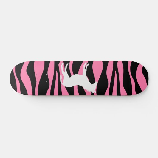 Rosa Zebra-Skateboard Skateboard (Horizontal)