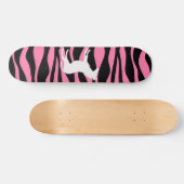 Rosa Zebra-Skateboard Skateboard (Horizontal)