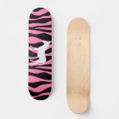 Rosa Zebra-Skateboard Skateboard (Vorderseite)