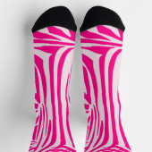 Rosa Zebra Socken (Oben)