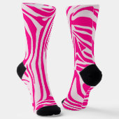 Rosa Zebra Socken (Gewinkelt)