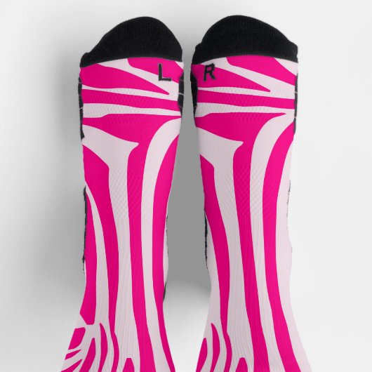 Rosa Zebra Socken (Oben)