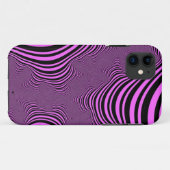 Rosa Zebra Streifen Case-Mate iPhone Hülle (Rückseite (Horizontal))