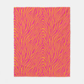 Rosa Zebra Streifen Farbe Hintergrund Fleecedecke (Vorderseite)