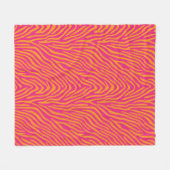 Rosa Zebra Streifen Farbe Hintergrund Fleecedecke (Vorderseite (Horizontal))