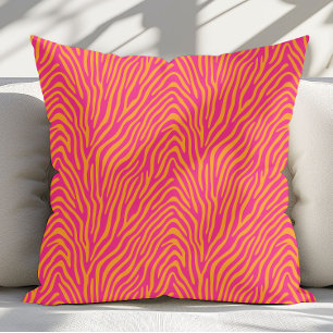 Rosa Zebra Streifen Farbe Hintergrund Kissen
