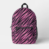 Rosa Zebra Streifen Hintergrund Bedruckter Rucksack (Vorderseite)