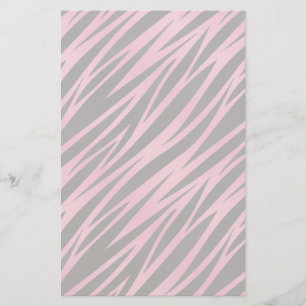 Rosa Zebra-Streifen-Hintergrund Briefpapier