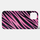 Rosa Zebra-Streifen-Hintergrund Case-Mate iPhone Hülle (Rückseite (Horizontal))