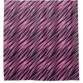 Rosa Zebra-Streifen-Hintergrund Duschvorhang (Vorderseite)