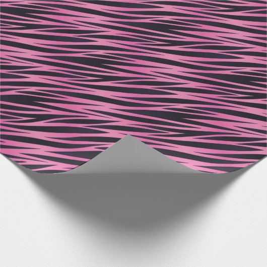 Rosa Zebra Streifen Hintergrund Geschenkpapier (Ecke)