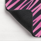Rosa Zebra-Streifen-Hintergrund Mousepad (Ecke)