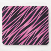 Rosa Zebra-Streifen-Hintergrund Mousepad (Vorne)