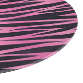 Rosa Zebra-Streifen-Hintergrund Schneidebrett (Ecke)