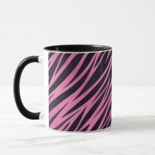 Rosa Zebra-Streifen-Hintergrund Tasse