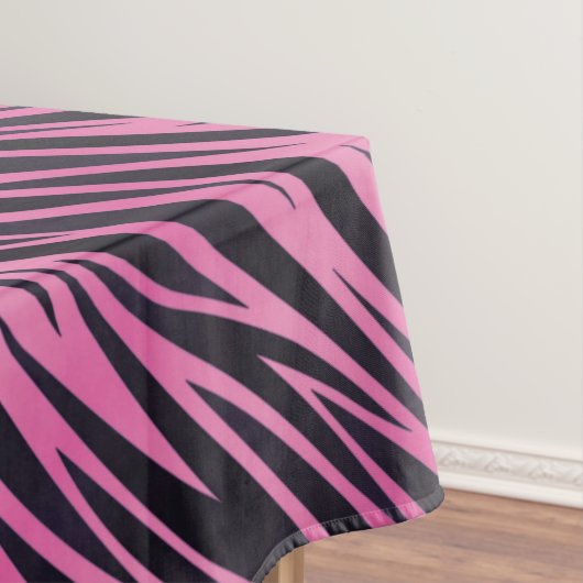 Rosa Zebra-Streifen-Hintergrund Tischdecke (Beispiel)