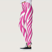 Rosa Zebra Streifen Leggings (Links)