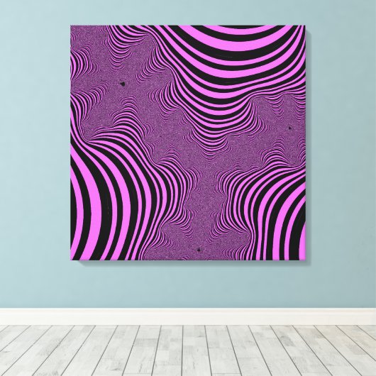 Rosa Zebra Streifen Leinwanddruck (Insitu (Holzboden))