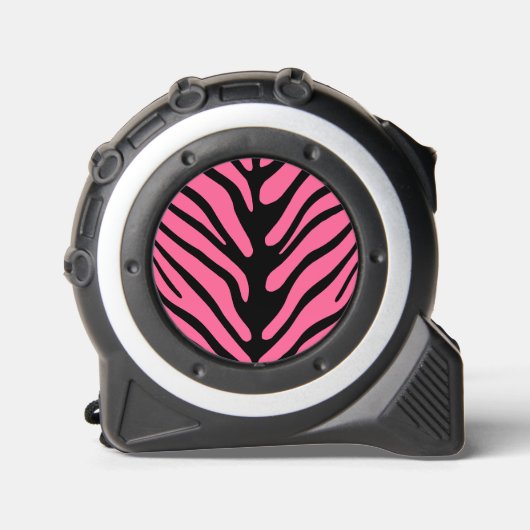 Rosa Zebra Streifen Maßband (Vorderseite)