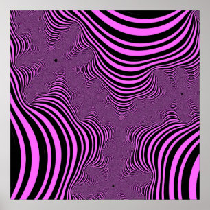 Rosa Zebra Streifen Poster