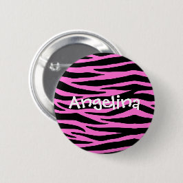 Rosa Zebra-Streifen-Taste Button