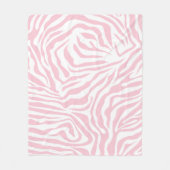 Rosa Zebra Streifen Wild Animal Print Zebra Muster Fleecedecke (Vorderseite)