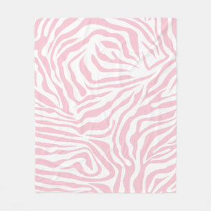 Rosa Zebra Streifen Wild Animal Print Zebra Muster Fleecedecke