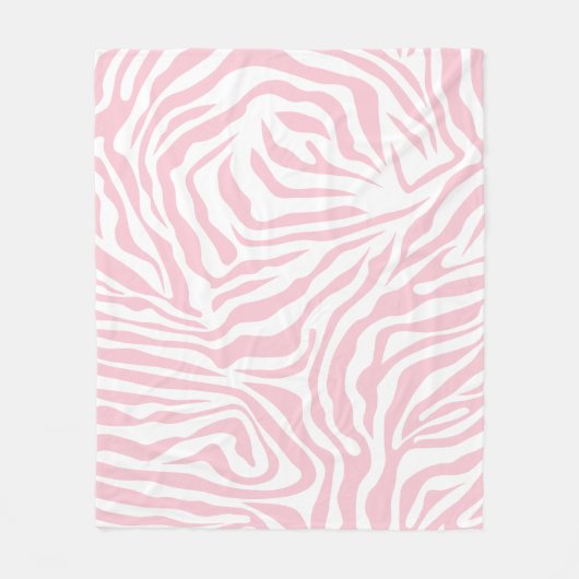 Rosa Zebra Streifen Wild Animal Print Zebra Muster Fleecedecke (Vorderseite)