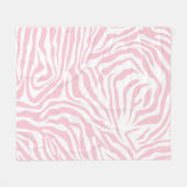 Rosa Zebra Streifen Wild Animal Print Zebra Muster Fleecedecke (Vorderseite (Horizontal))