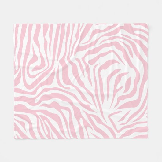 Rosa Zebra Streifen Wild Animal Print Zebra Muster Fleecedecke (Vorderseite (Horizontal))