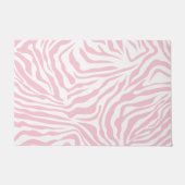 Rosa Zebra Streifen Wild Animal Print Zebra Muster Fußmatte (Vorderseite)