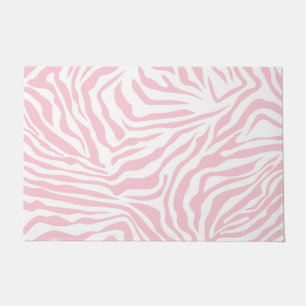 Rosa Zebra Streifen Wild Animal Print Zebra Muster Fußmatte