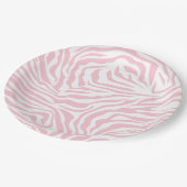Rosa Zebra Streifen Wild Animal Print Zebra Muster Pappteller (Schrägansicht)