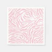 Rosa Zebra Streifen Wild Animal Print Zebra Muster Serviette (Vorderseite)
