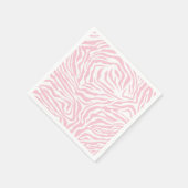 Rosa Zebra Streifen Wild Animal Print Zebra Muster Serviette (Ecke)