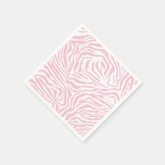 Rosa Zebra Streifen Wild Animal Print Zebra Muster Serviette (Ecke)