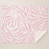 Rosa Zebra Streifen Wild Animal Print Zebra Muster Sherpadecke (Vorderseite (Horizontal))