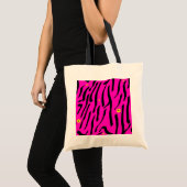 Rosa Zebra-Tasche Tragetasche (Vorderseite (Produkt))