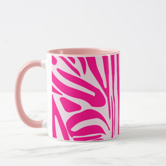 Rosa Zebra Tasse (Links)