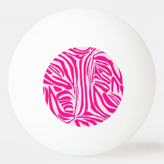 Rosa Zebra Tischtennisball (Vorderseite)