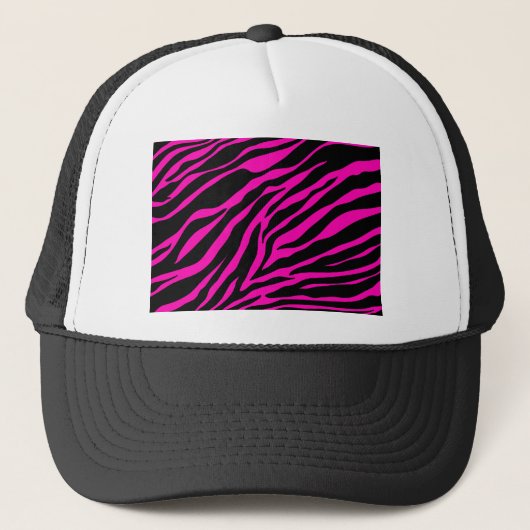 Rosa Zebra Truckerkappe (Vorderseite)