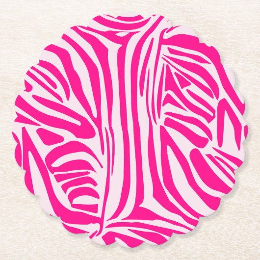 Rosa Zebra Untersetzer (Vorderseite)