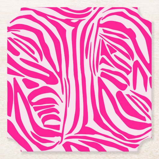 Rosa Zebra Untersetzer (Vorderseite)