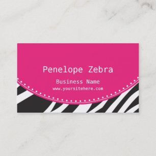 Rosa Zebra-Visitenkarte Visitenkarte