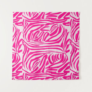 Rosa Zebra Wandteppich