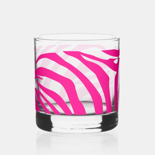 Rosa Zebra Whiskyglas (Vorderseite)
