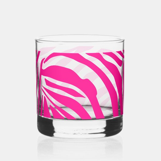 Rosa Zebra Whiskyglas (Rückseite)