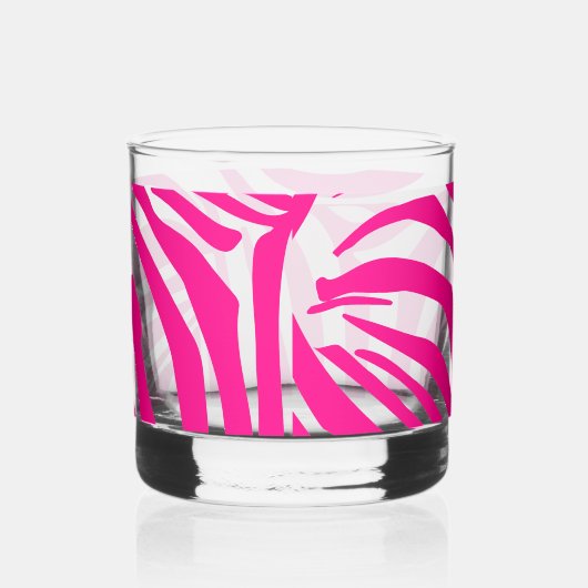 Rosa Zebra Whiskyglas (Rechts)